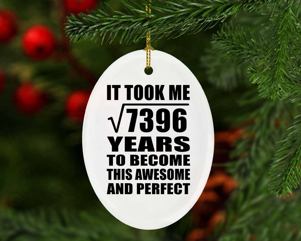 86th Birthday Took Square Root of 7396 Years To Awesome - Oval Ornament