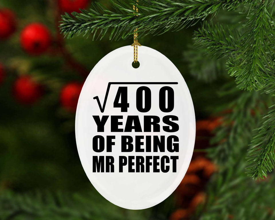 20th Anniversary Square Root of 400 Years of Mr Perfect - Oval Ornament