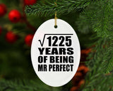 35th Anniversary Square Root of 1225 Years of Mr Perfect - Oval Ornament