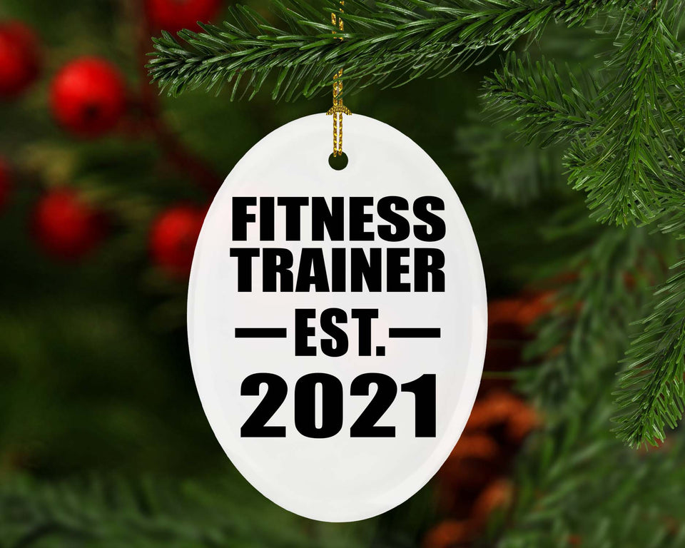 Fitness Trainer Established EST. 2021 - Oval Ornament