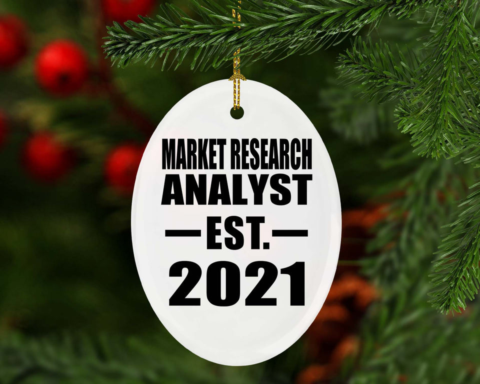 Market Research Analyst Established EST. 2021 - Oval Ornament
