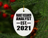 Market Research Analyst Established EST. 2021 - Oval Ornament