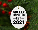 Safety Inspector Established EST. 2021 - Oval Ornament