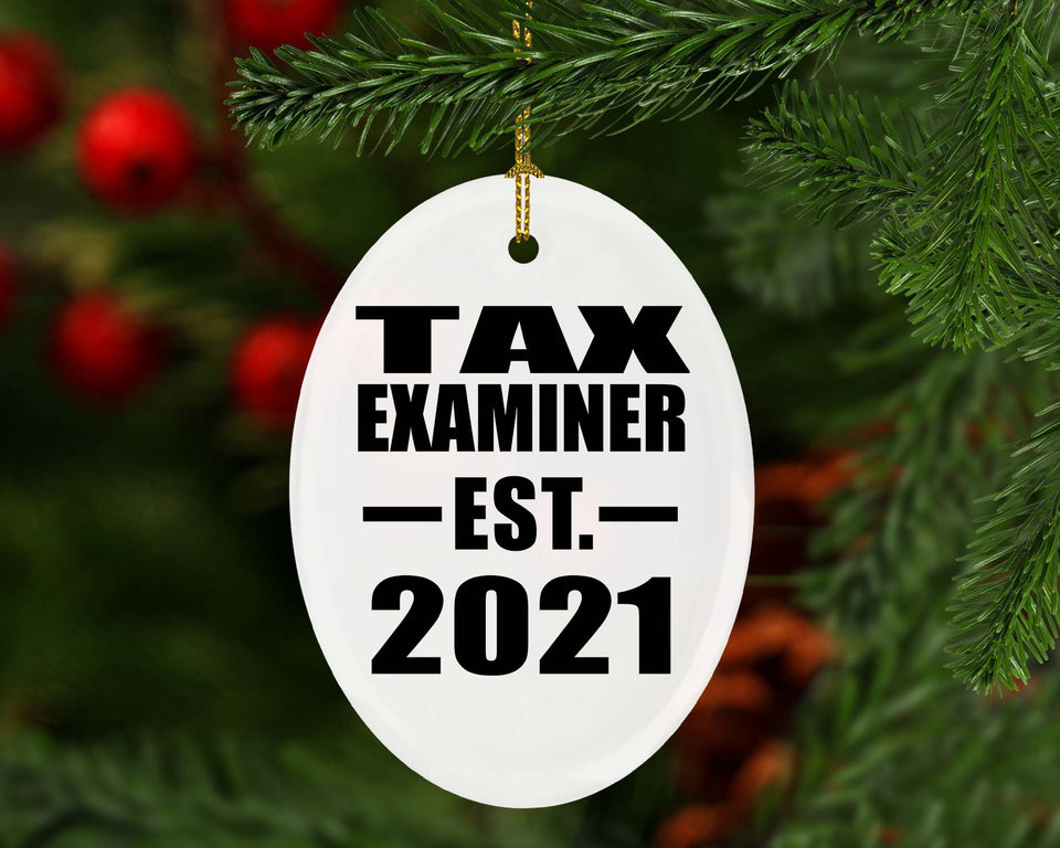 Tax Examiner Established EST. 2021 - Oval Ornament