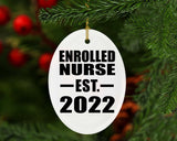 Enrolled Nurse Established EST. 2022 - Oval Ornament