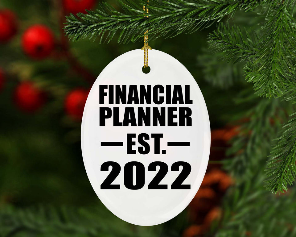 Financial Planner Established EST. 2022 - Oval Ornament