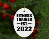Fitness Trainer Established EST. 2022 - Oval Ornament