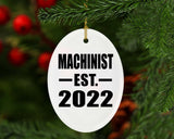 Machinist Established EST. 2022 - Oval Ornament