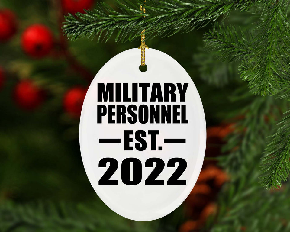 Military Personnel Established EST. 2022 - Oval Ornament