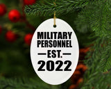 Military Personnel Established EST. 2022 - Oval Ornament