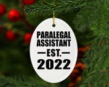 Paralegal Assistant Established EST. 2022 - Oval Ornament