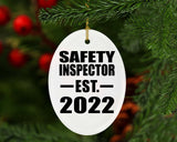 Safety Inspector Established EST. 2022 - Oval Ornament