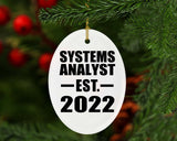 Systems Analyst Established EST. 2022 - Oval Ornament