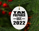 Tax Preparer Established EST. 2022 - Oval Ornament