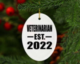Veterinarian Established EST. 2022 - Oval Ornament
