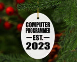 Computer Programmer Established EST. 2023 - Oval Ornament
