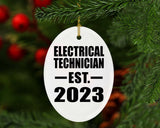 Electrical Technician Established EST. 2023 - Oval Ornament