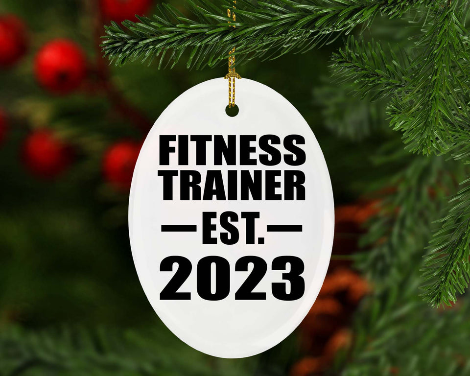 Fitness Trainer Established EST. 2023 - Oval Ornament