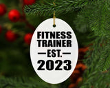 Fitness Trainer Established EST. 2023 - Oval Ornament