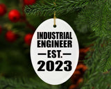 Industrial Engineer Established EST. 2023 - Oval Ornament