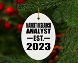 Market Research Analyst Established EST. 2023 - Oval Ornament