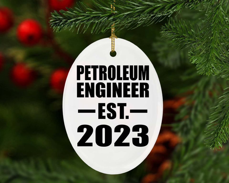 Petroleum Engineer Established EST. 2023 - Oval Ornament