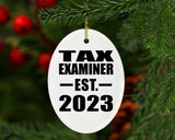 Tax Examiner Established EST. 2023 - Oval Ornament