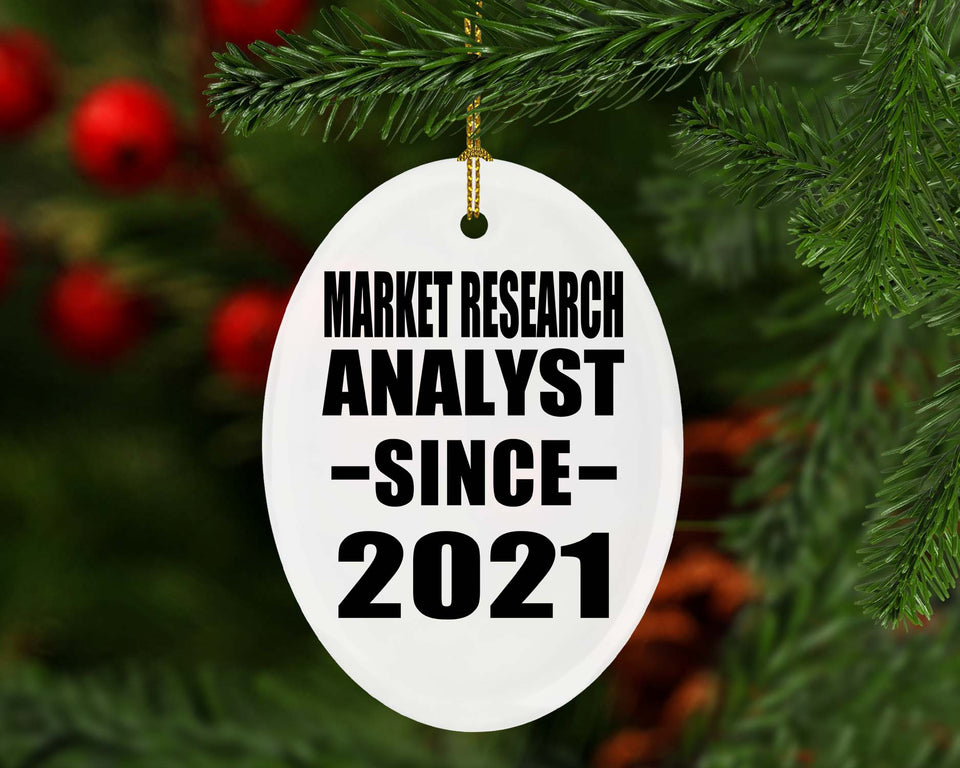 Market Research Analyst Since 2021 - Oval Ornament