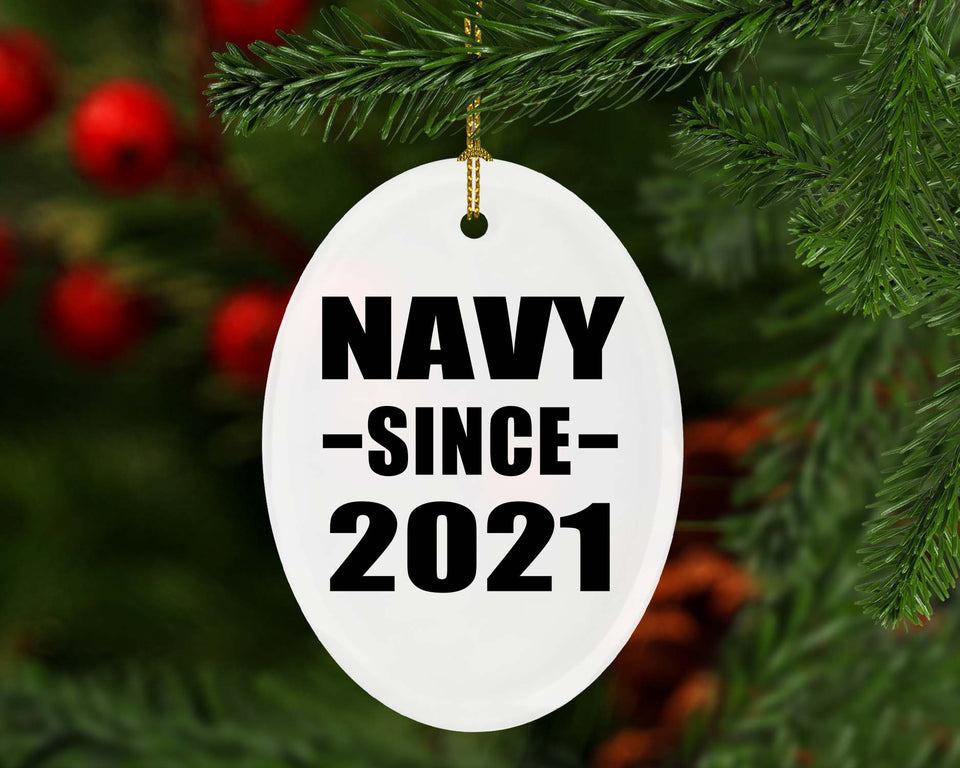 Navy Since 2021 - Oval Ornament