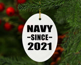 Navy Since 2021 - Oval Ornament