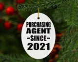 Purchasing Agent Since 2021 - Oval Ornament