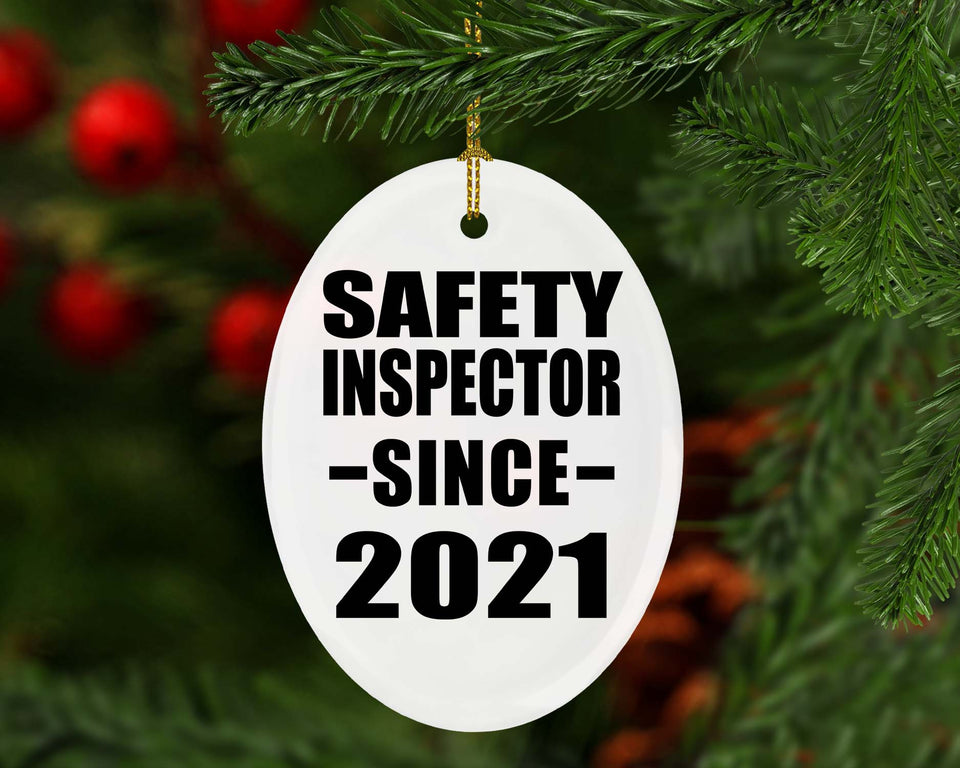 Safety Inspector Since 2021 - Oval Ornament