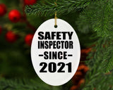 Safety Inspector Since 2021 - Oval Ornament