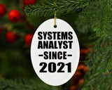 Systems Analyst Since 2021 - Oval Ornament