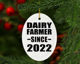 Dairy Farmer Since 2022 - Oval Ornament