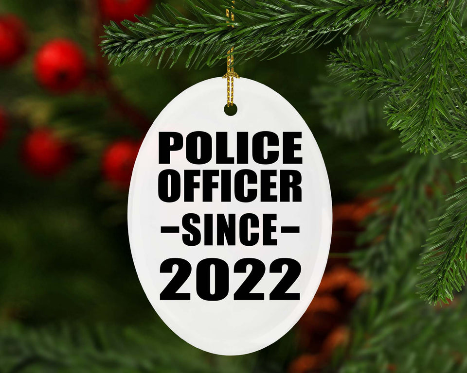 Police Officer Since 2022 - Oval Ornament