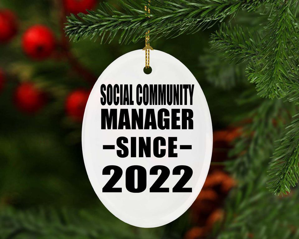 Social Community Manager Since 2022 - Oval Ornament