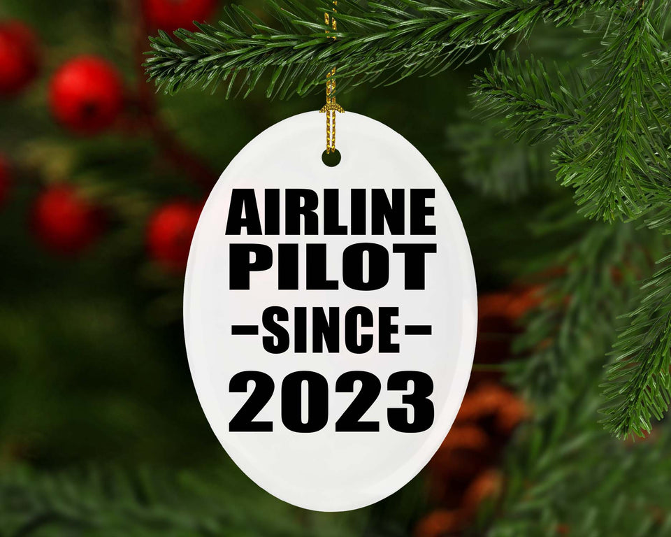 Airline Pilot Since 2023 - Oval Ornament