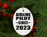 Airline Pilot Since 2023 - Oval Ornament