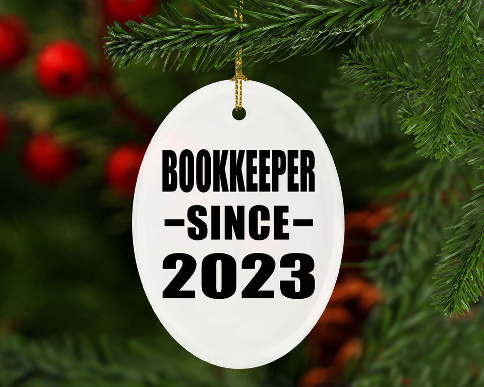 Bookkeeper Since 2023 - Oval Ornament