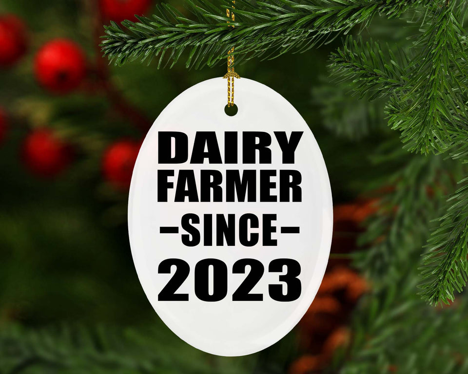 Dairy Farmer Since 2023 - Oval Ornament