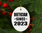 Dietician Since 2023 - Oval Ornament