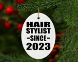 Hair Stylist Since 2023 - Oval Ornament