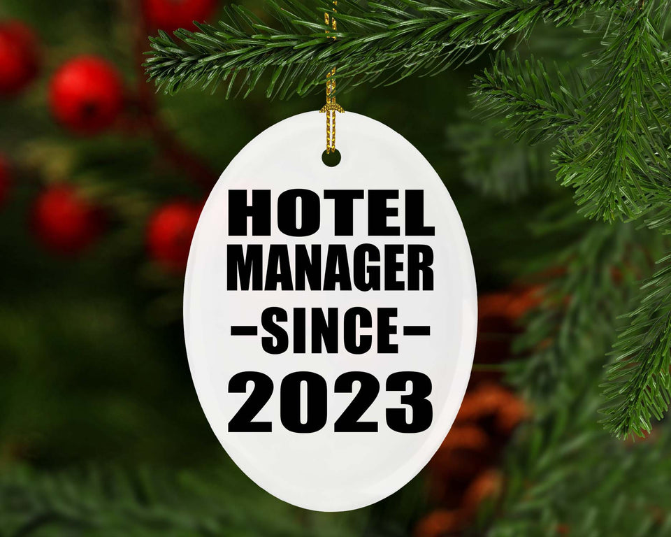 Hotel Manager Since 2023 - Oval Ornament