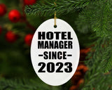 Hotel Manager Since 2023 - Oval Ornament