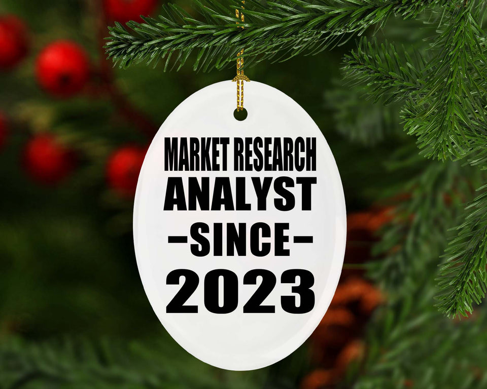 Market Research Analyst Since 2023 - Oval Ornament