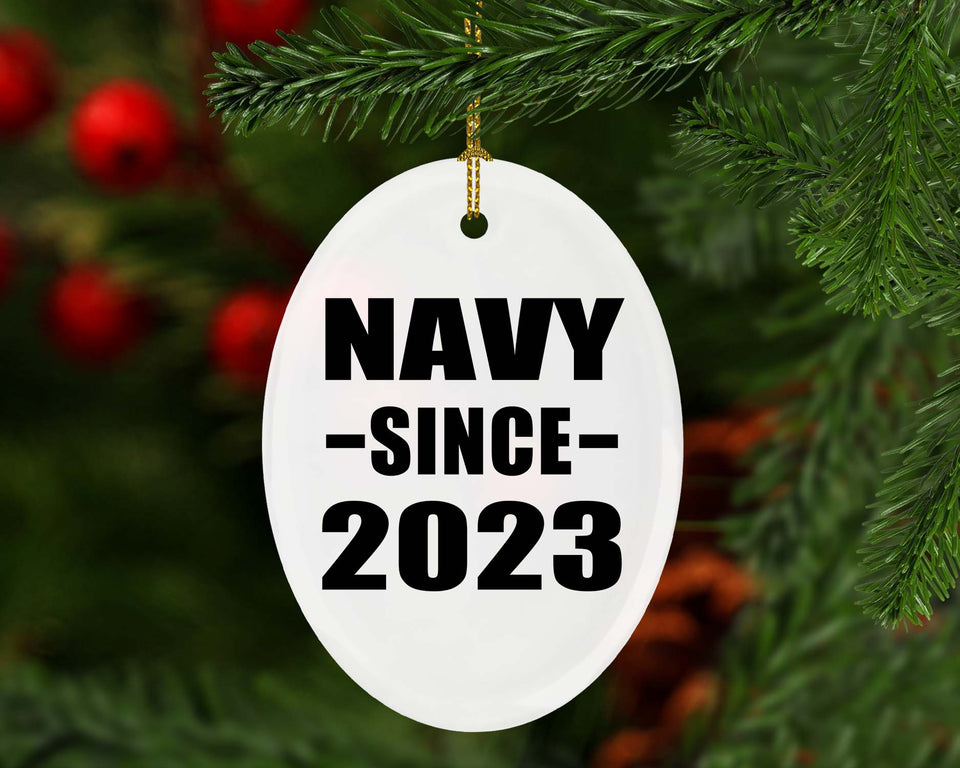 Navy Since 2023 - Oval Ornament