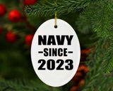 Navy Since 2023 - Oval Ornament