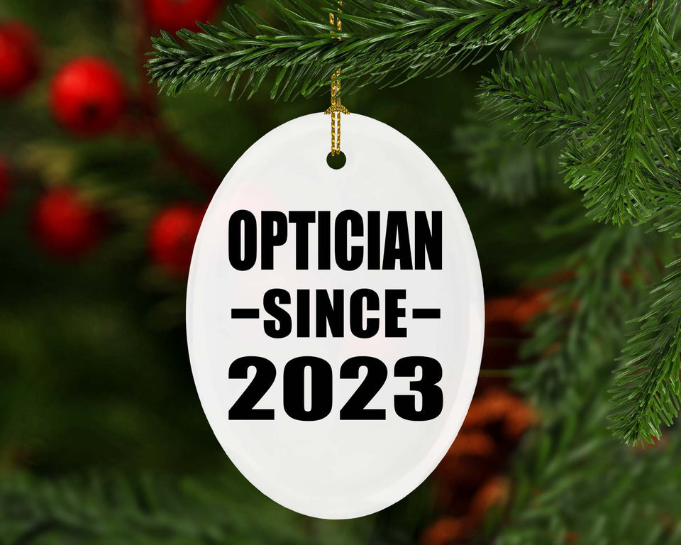 Optician Since 2023 - Oval Ornament