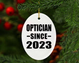 Optician Since 2023 - Oval Ornament